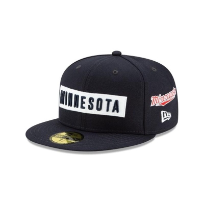 Sapca New Era Minnesota Twins MLB Boxed Wordmark 59FIFTY Fitted - Albastri